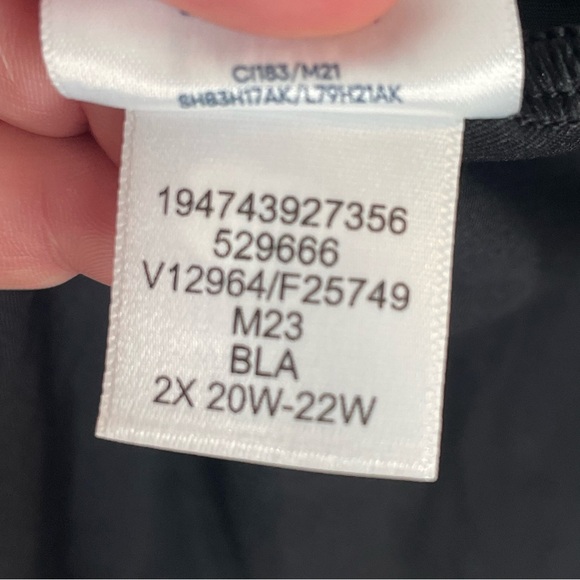 Lands' End Plus Size Adjustable Scoop Neck Flutter Tankini Top Black 2X 20W/22W - Picture 8 of 8